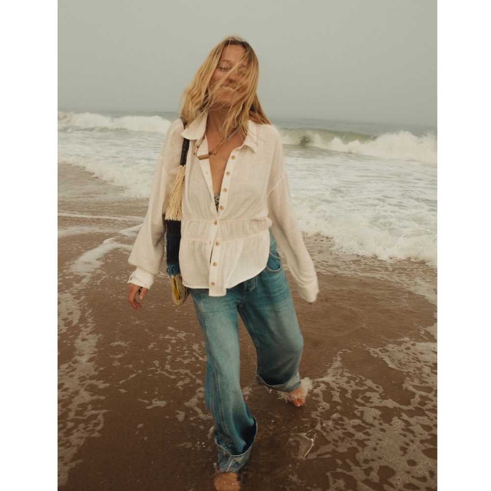 Free People NWT Morrison Button Down Shirt